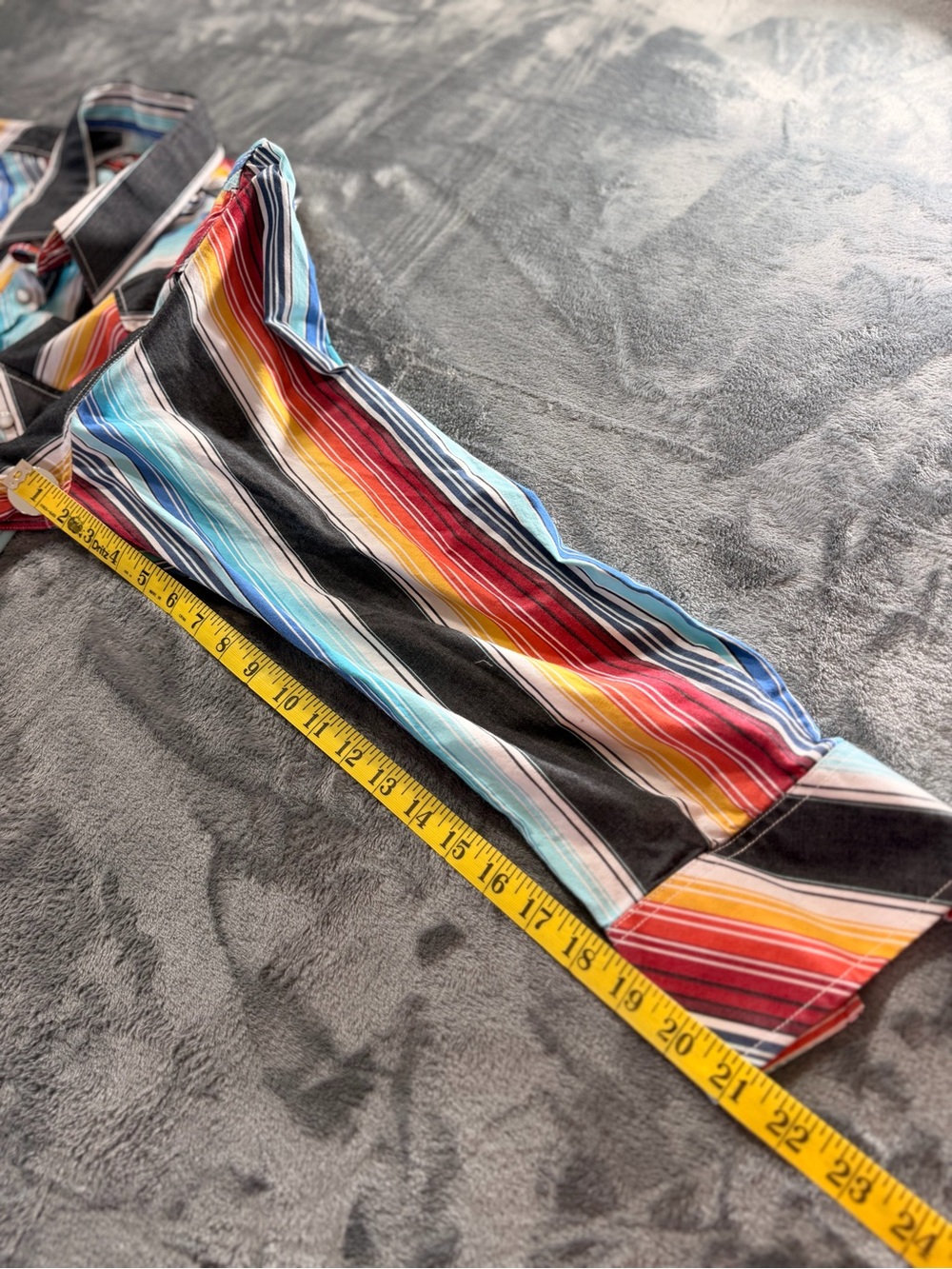 Rock $ Roll Cowboy Striped Pearl Snap-Down Shirt in Multicolor - Picture 10 of 15